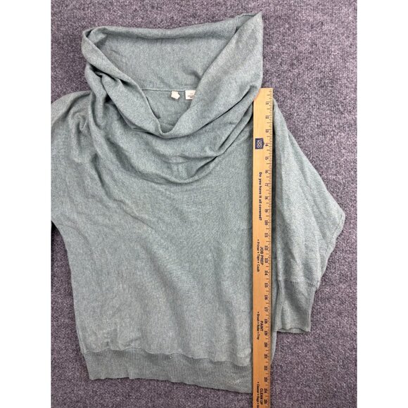 Moth Anthropologie Sweater Women's Medium Green Knit 3/4 Sleeve Cowl Neck - Picture 4 of 6